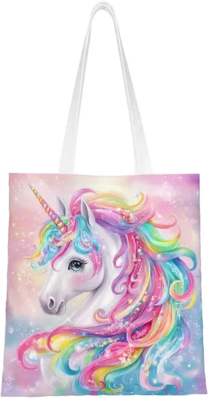 Colorful T-Rex Dinosaur Tote Bag Reusable Shoulder Tote Bag For Women Lady Vacation, Shopping, Work