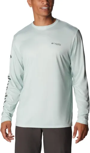 Columbia Men's Terminal Tackle PFG Carey Chen Long Sleeve, Cool Green/Cypress Inshore Trio, Medium