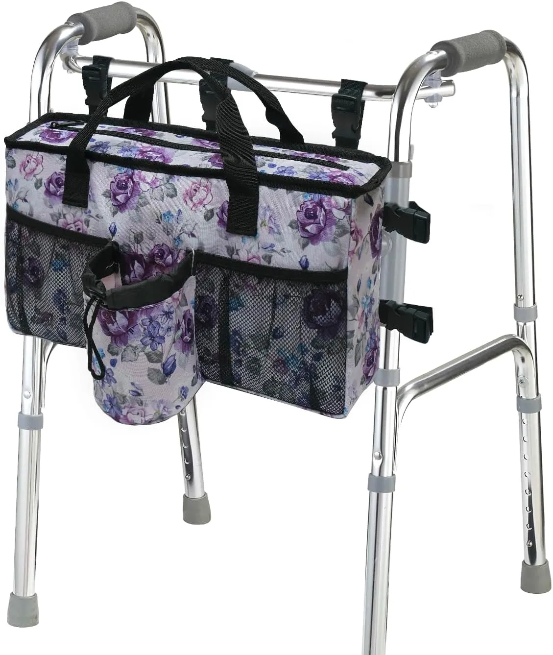 Compact Walker Bag with Pockets, Adjustable Strap, Easy Access Walker Storage Solution