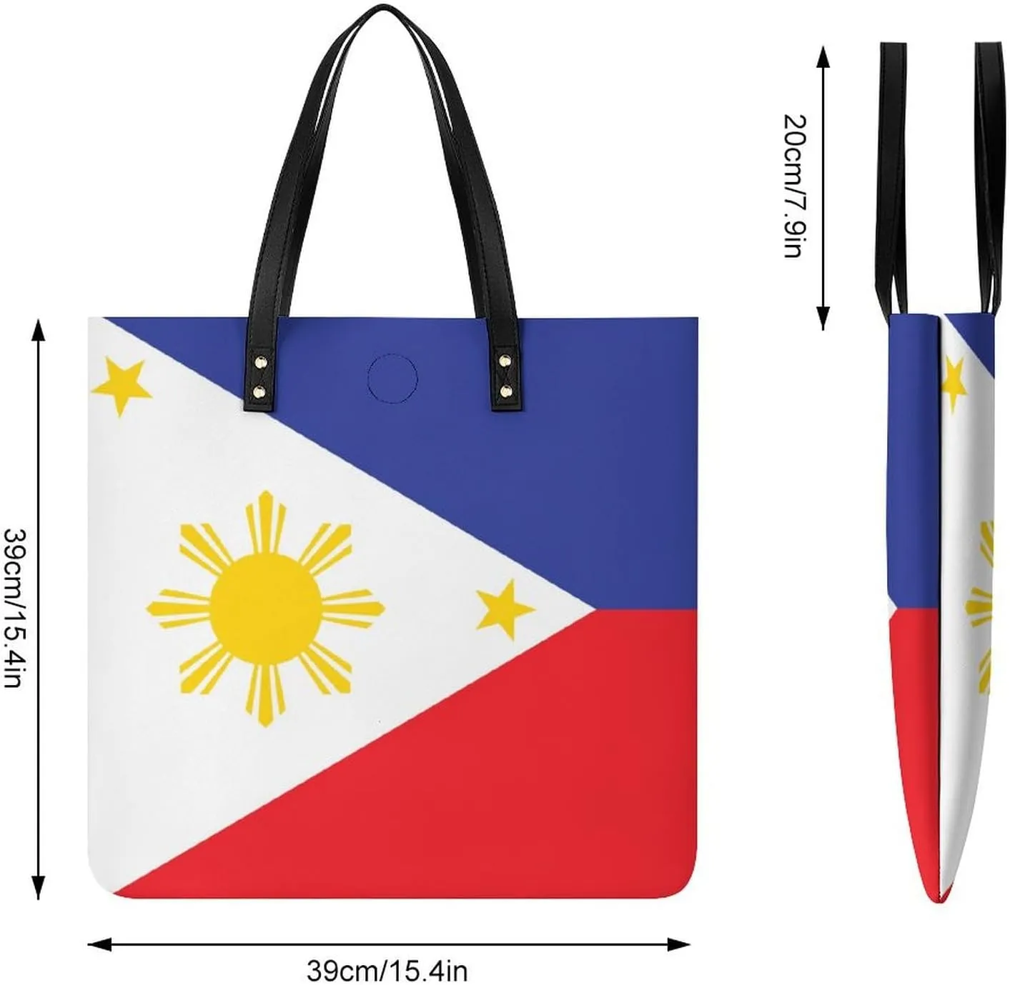Congo Flag Women's Elegant Shoulder Bag Large Capacity Leather Tote for Casual Outings