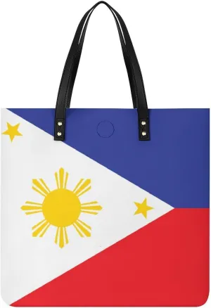 Congo Flag Women's Elegant Shoulder Bag Large Capacity Leather Tote for Casual Outings