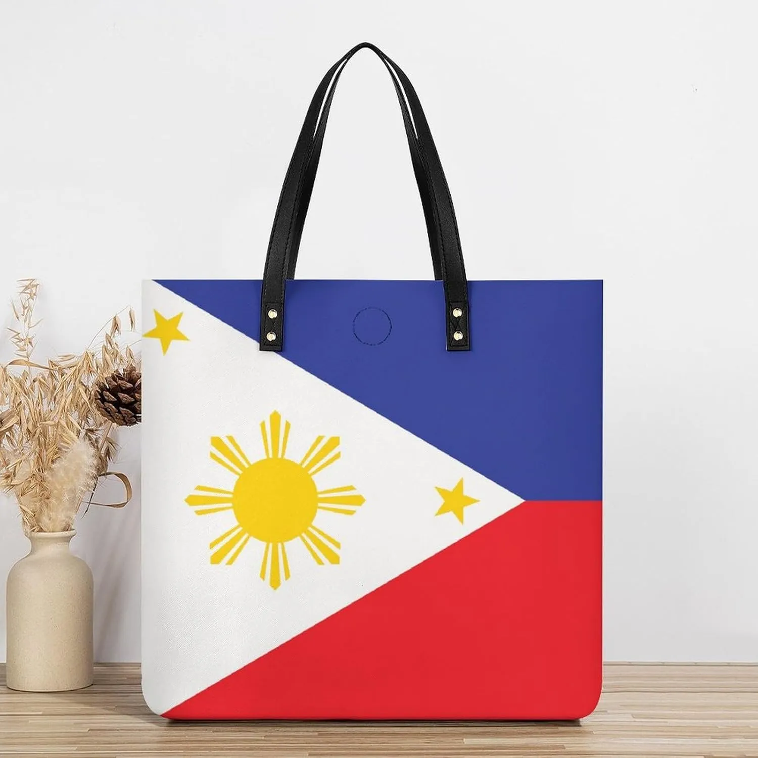Congo Flag Women's Elegant Shoulder Bag Large Capacity Leather Tote for Casual Outings