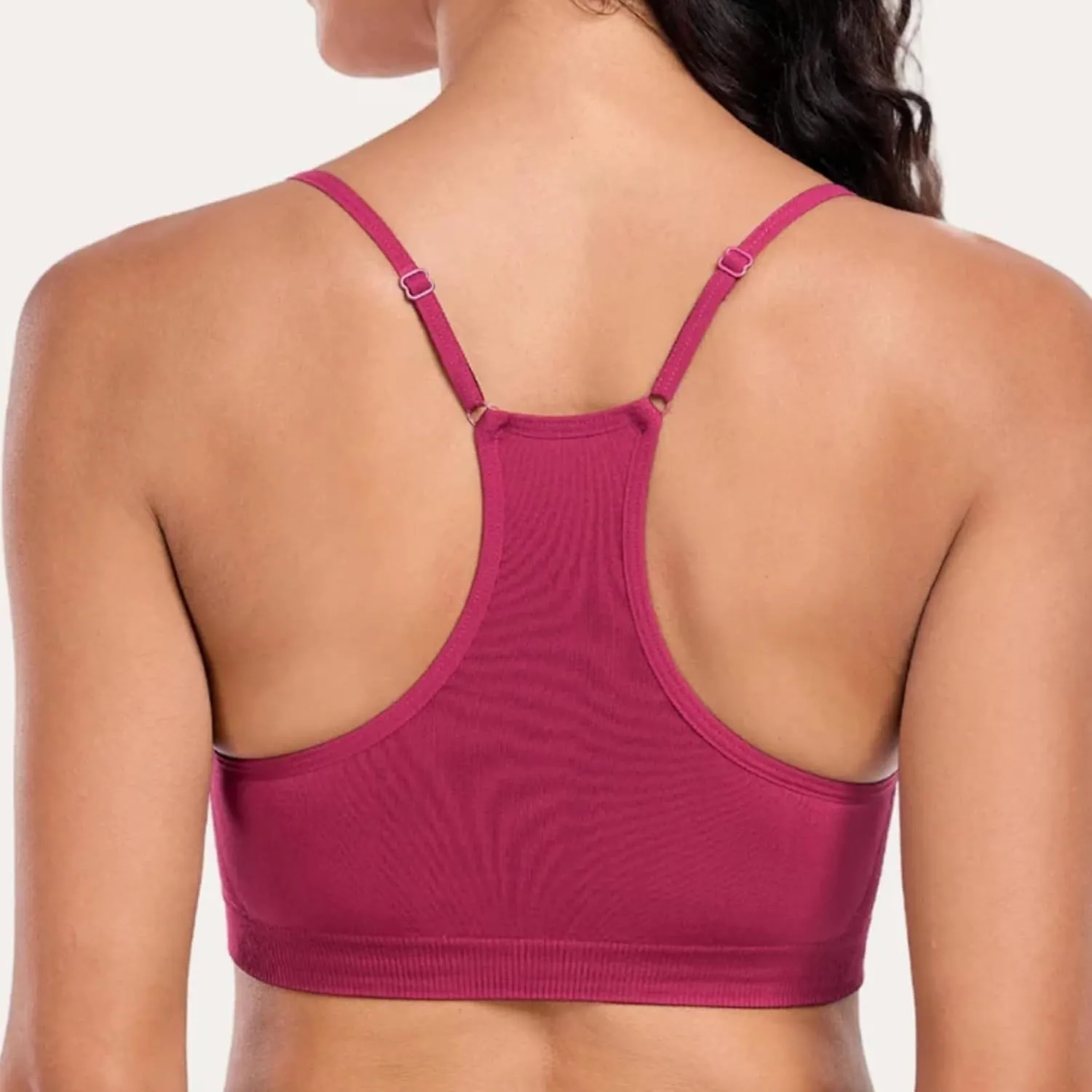 Coobie Women's Wireless Breeze Mesh Comfortable Racerback Bra 9170, No Underwire Seamless Push Up Everyday Bras
