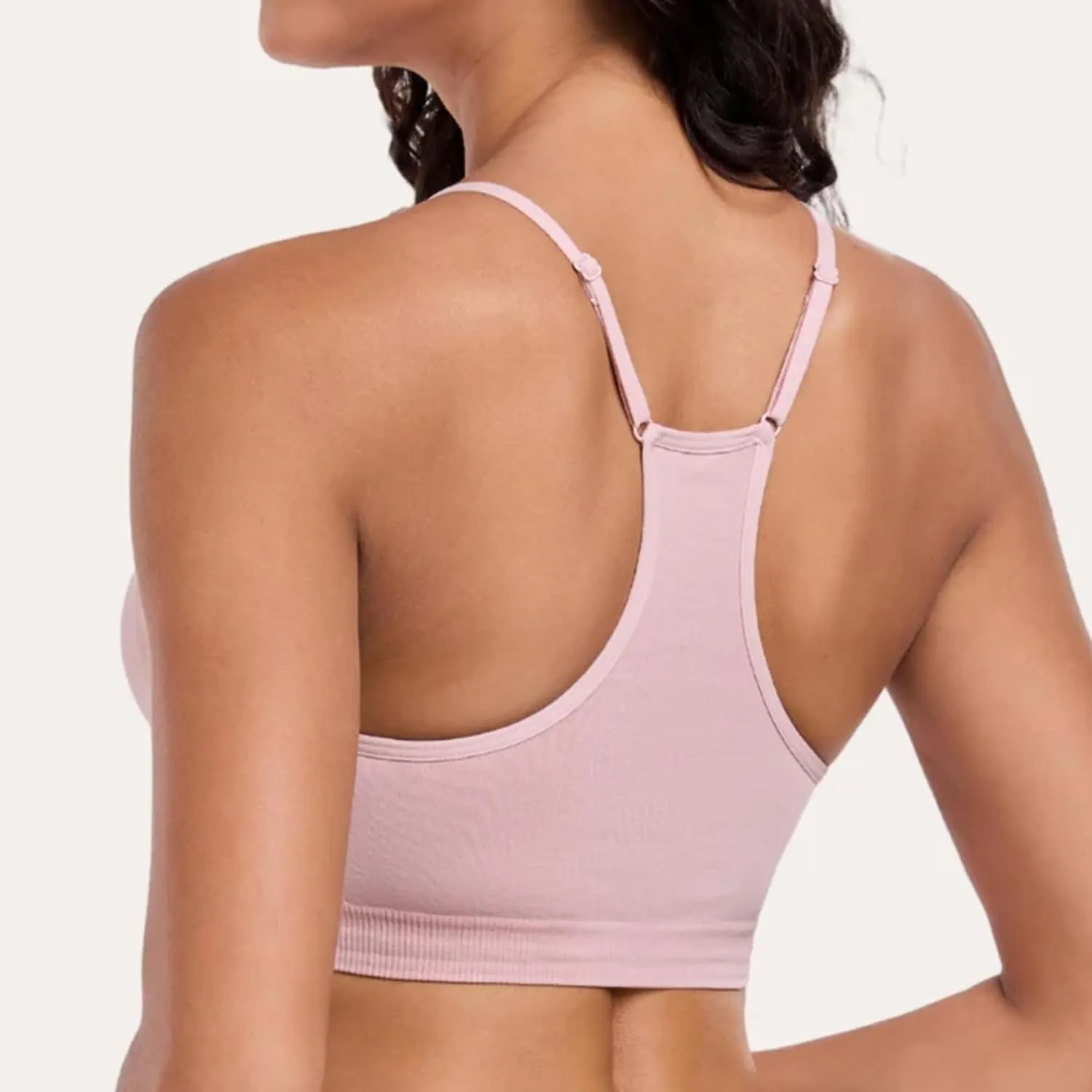 Coobie Women's Wireless Breeze Mesh Comfortable Racerback Bra 9170, No Underwire Seamless Push Up Everyday Bras
