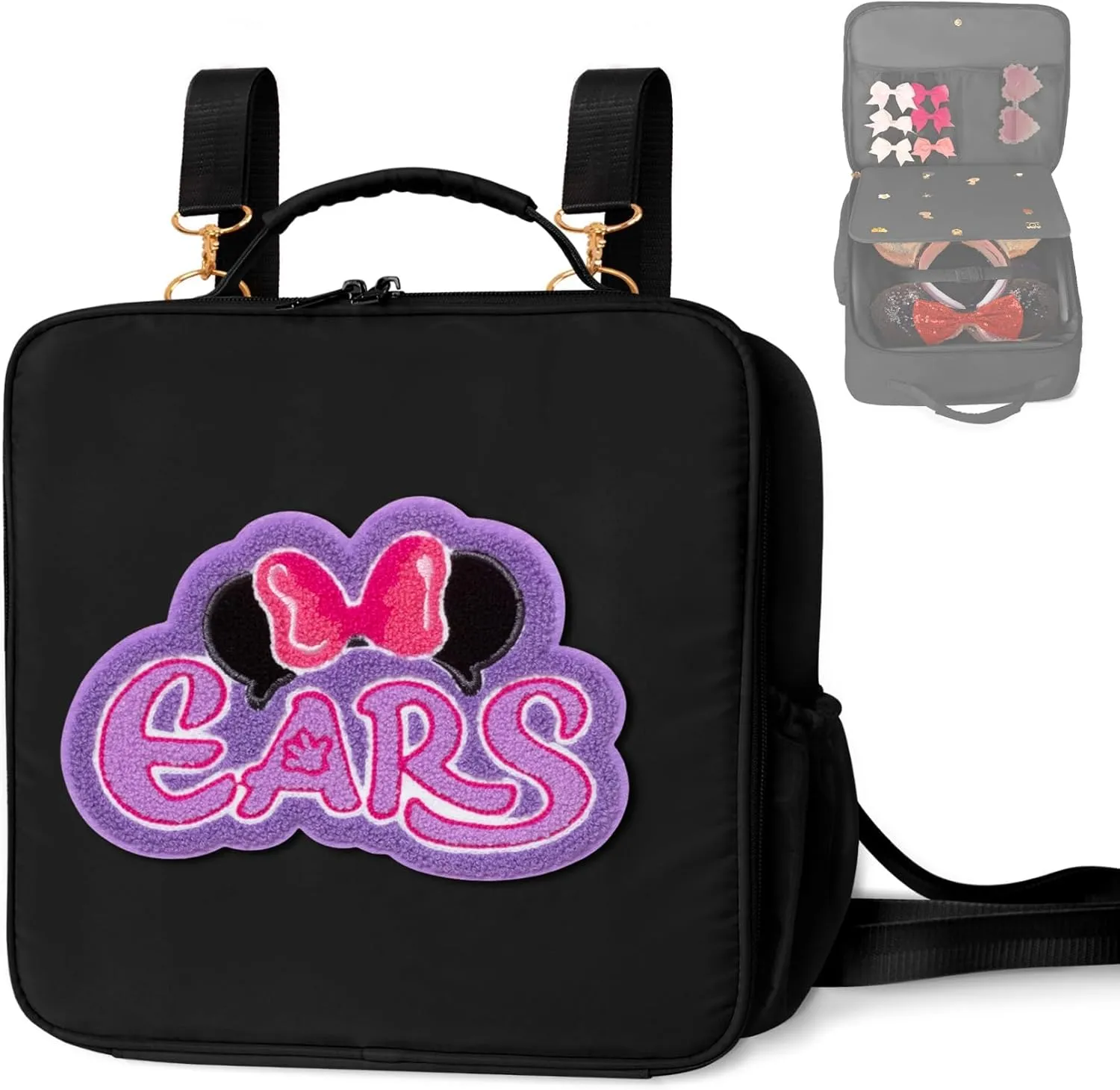 COSHAYSOO Ears Bag Headband Holder Travel Backpack Trip Essential Organizer Women Teen Girl Hair Pin Accessory Storage Gifts