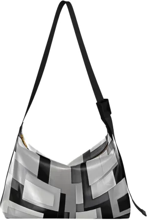 Cosmic Tree on Starry Night Sky Woman Large Cross Body Bag, Leather Shoulder Bag, Cross Body Faux Leather Bag