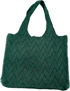 Cotton Thread Knitted Large Capacity Handbag Fashionable Shoulder Bag for Women and Families