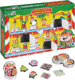 Crazy Aaron’s Putty Advent Calendar 2024 Kids - Putty Slime kit for Girls and Boys Ages 8-12 DIY - Crazy Aaron’s Thinking Putty® - Made in The USA