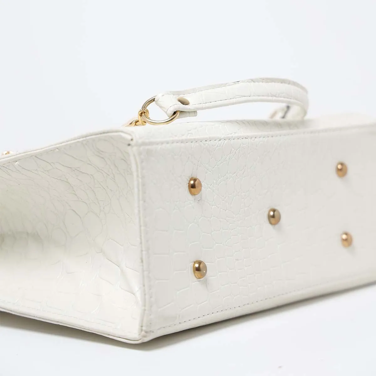 Croco Chic | Shoulder | White