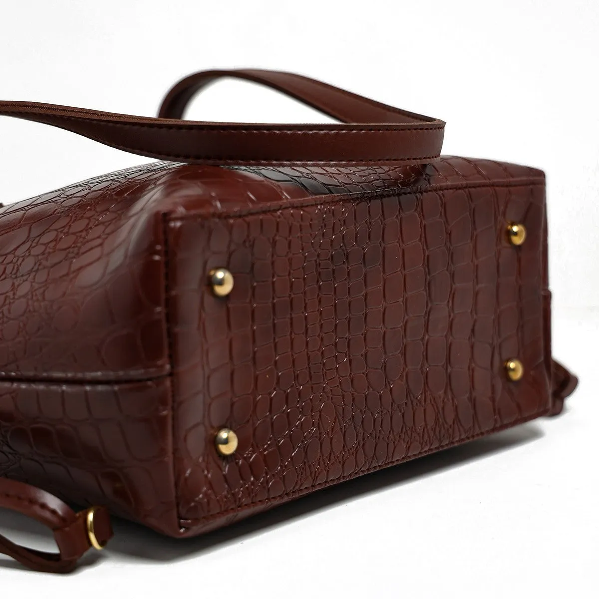 Croco Kraft | Shoulder | Maroon
