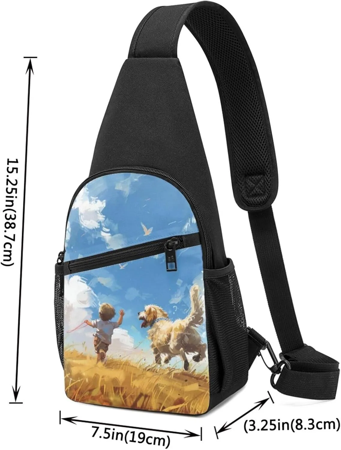 Custom Sling Bag Personalized Crossbody Shoulder Bags Leisure Sports Outdoor Customized Chest Bag For Men Women