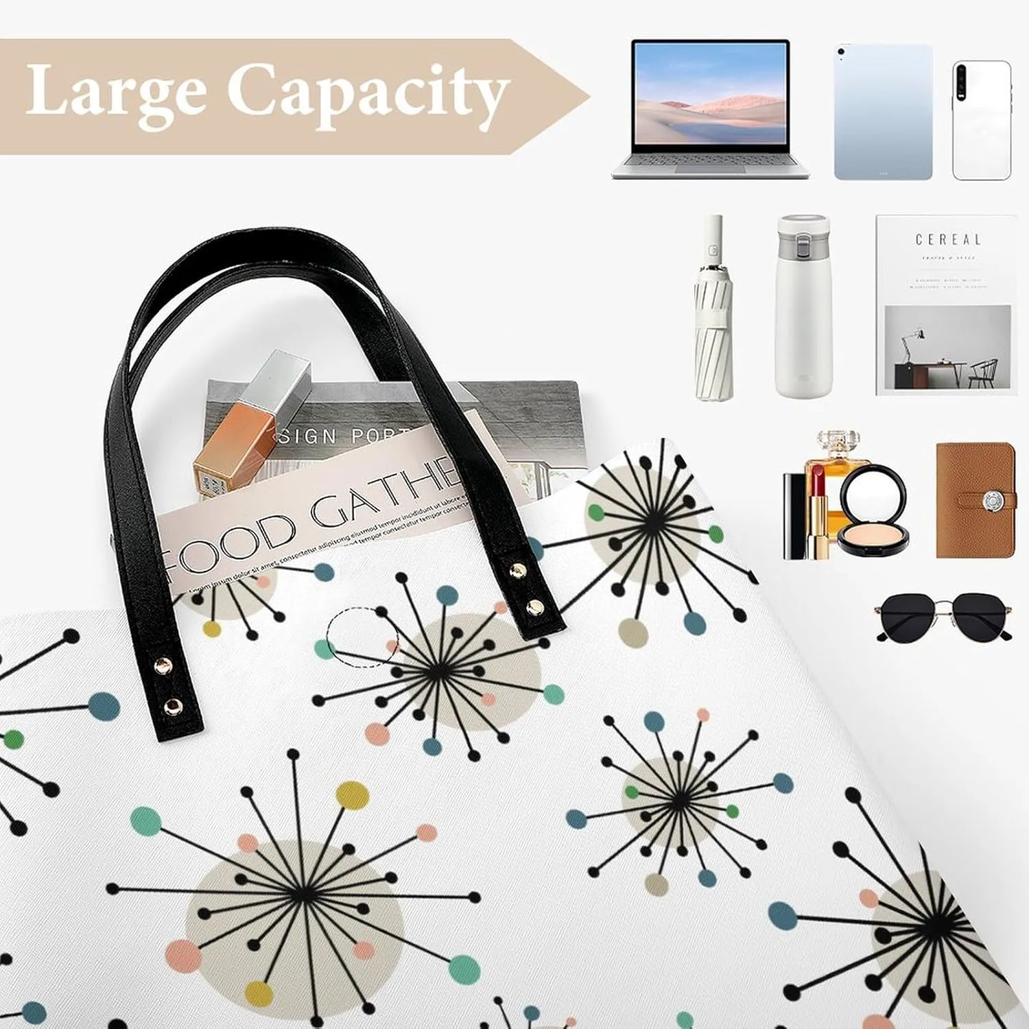 Cute AutismAwareness Large Capacity Leather Handbag