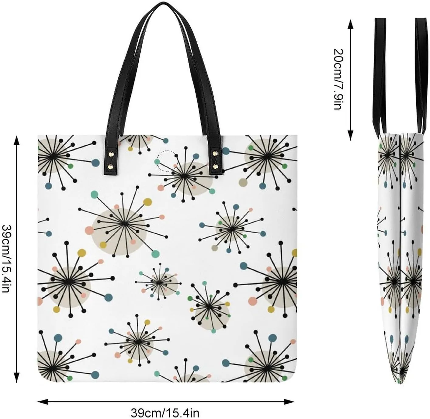 Cute AutismAwareness Large Capacity Leather Handbag