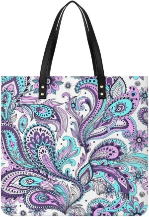 Cute AutismAwareness Large Capacity Leather Handbag