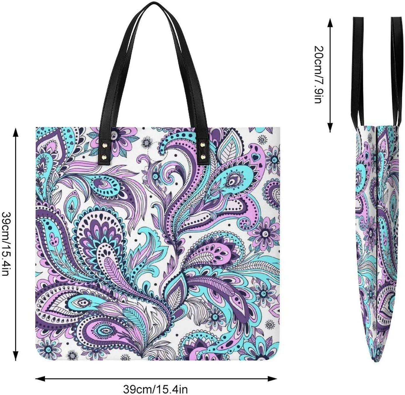 Cute AutismAwareness Large Capacity Leather Handbag
