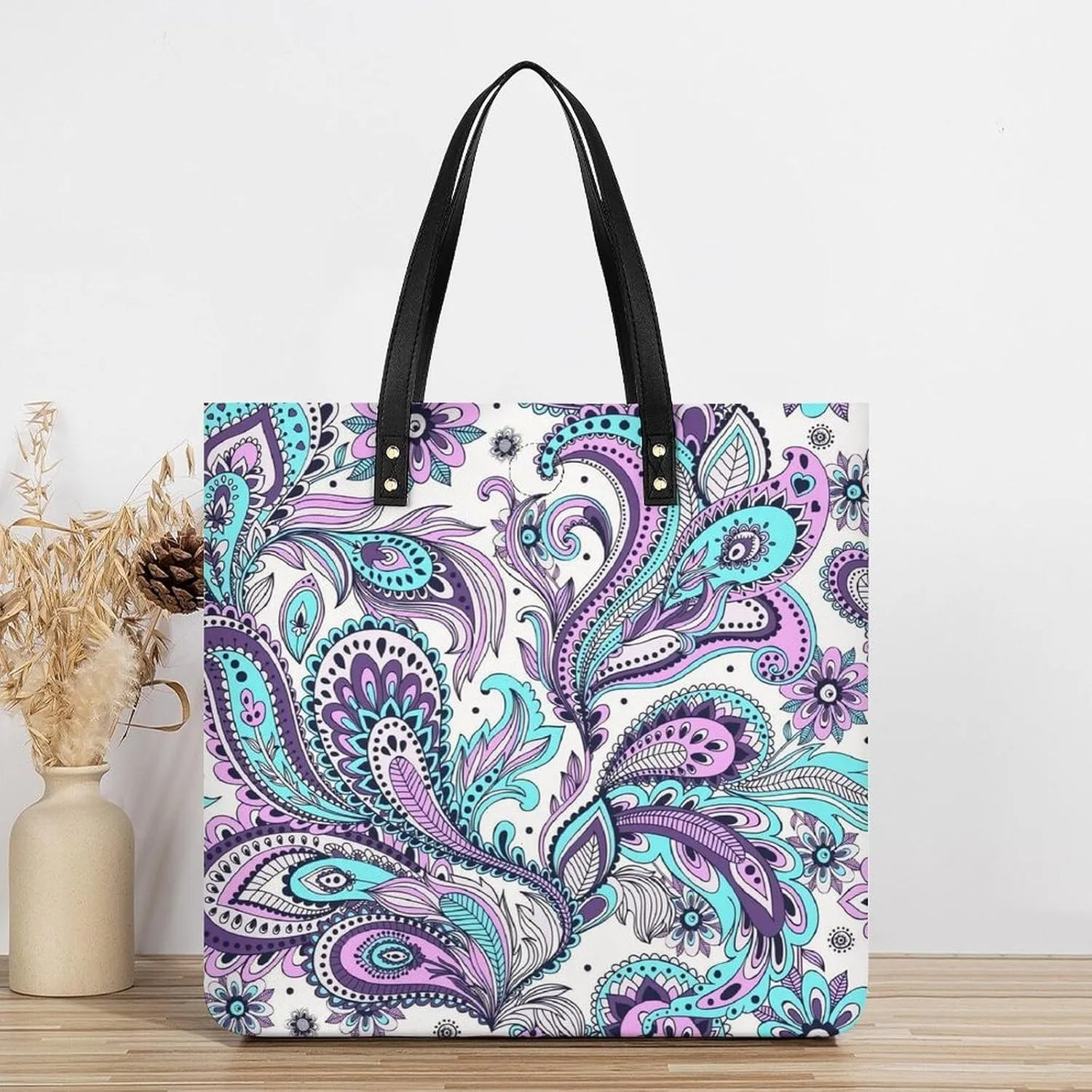 Cute AutismAwareness Large Capacity Leather Handbag