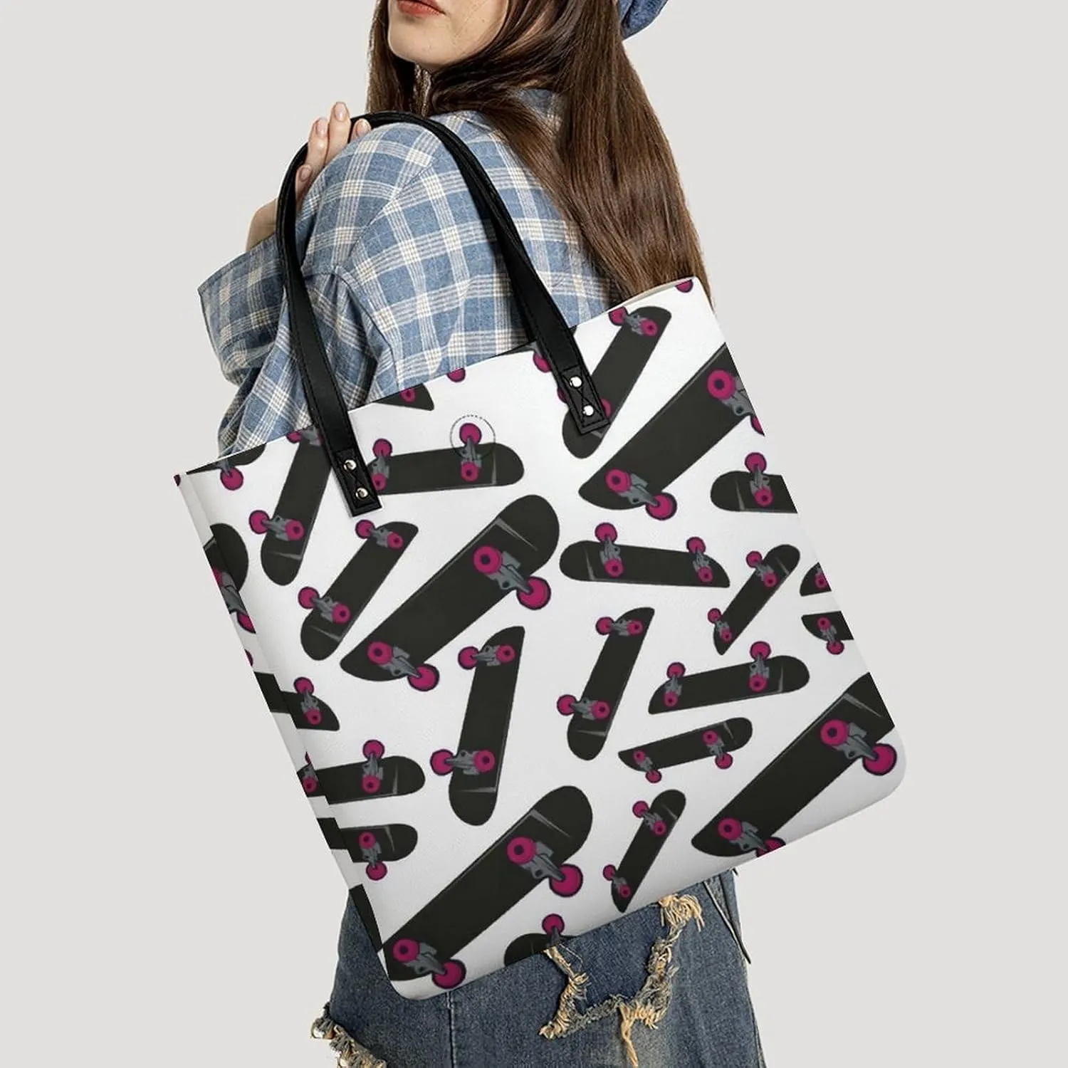 Cute AutismAwareness Large Capacity Leather Handbag
