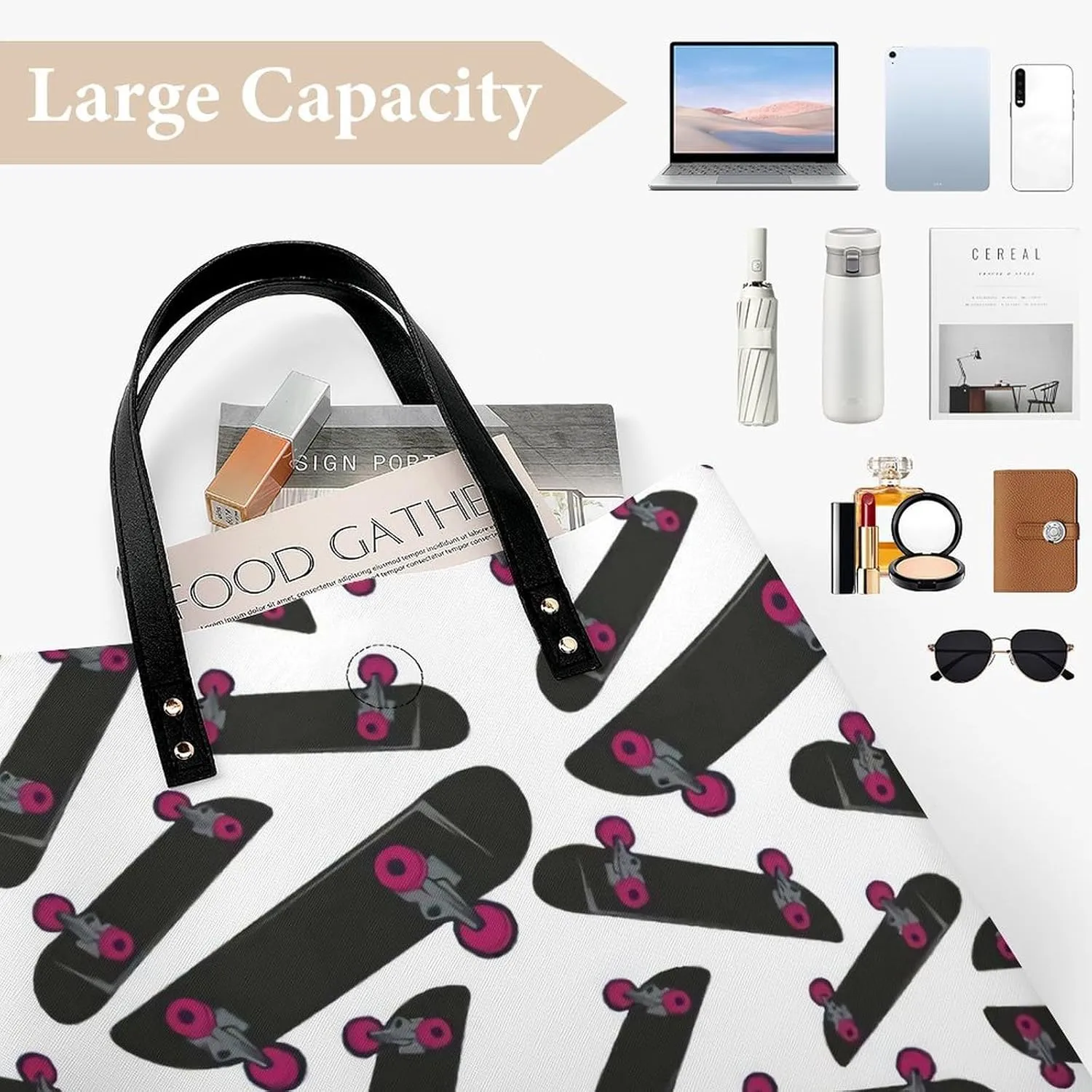 Cute AutismAwareness Large Capacity Leather Handbag