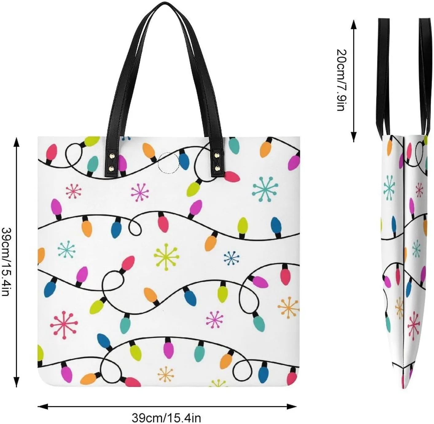 Cute AutismAwareness Large Capacity Leather Handbag
