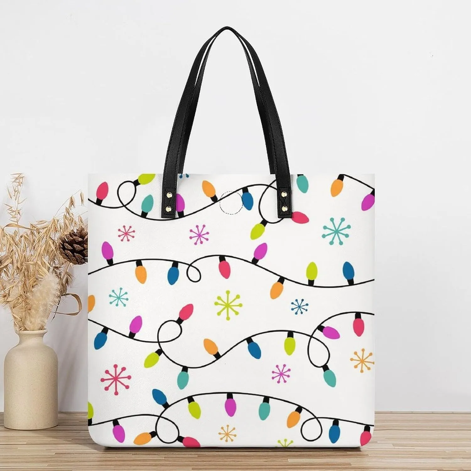 Cute AutismAwareness Large Capacity Leather Handbag