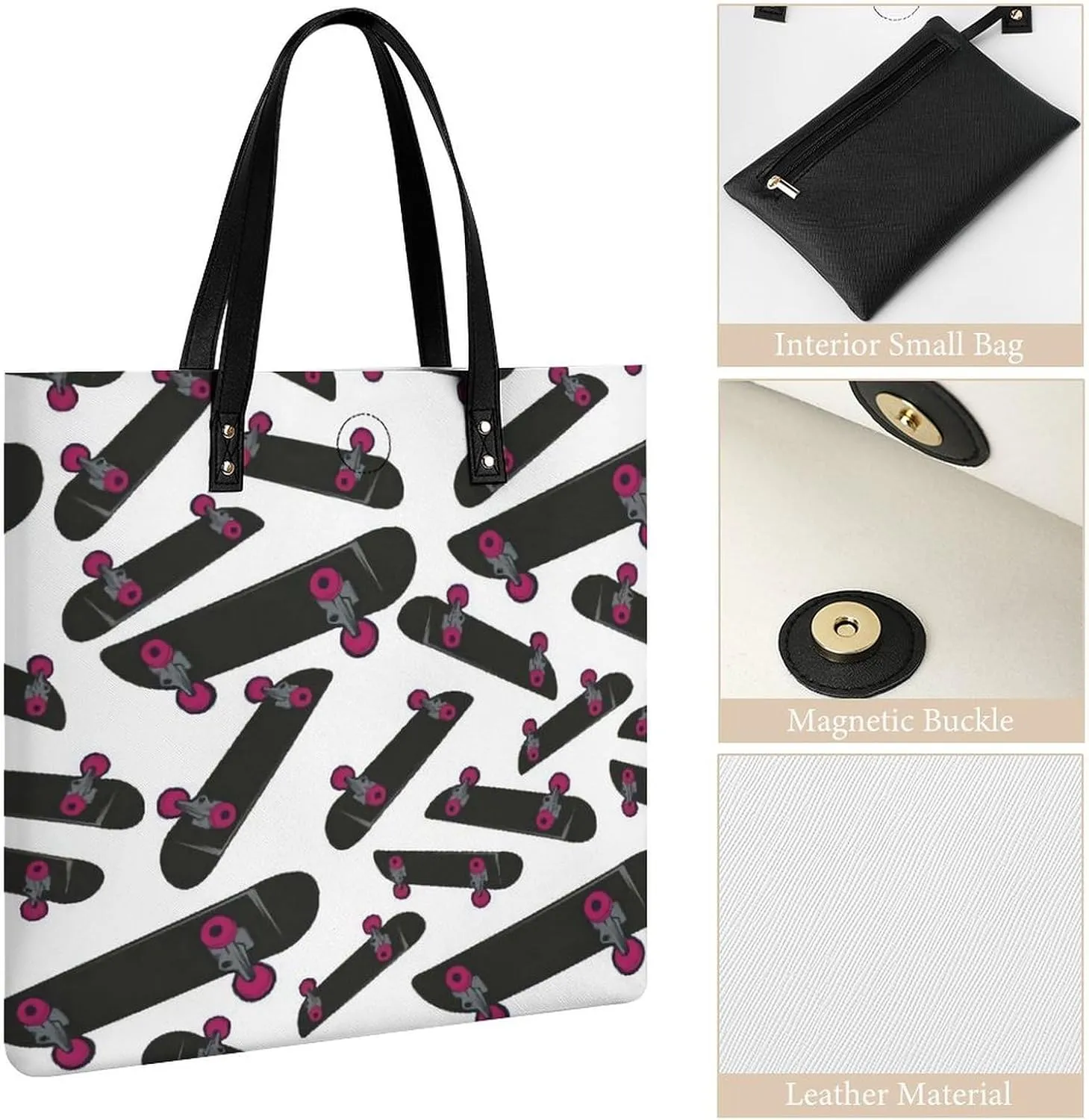 Cute AutismAwareness Large Capacity Leather Handbag