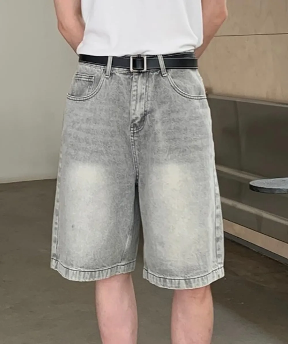 CUTEGAL Unisex Jorts Women Mid Rise Denim Shorts Wide Leg Baggy Jeans Men Casual Streetwear Y2k Pants