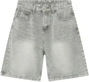 CUTEGAL Unisex Jorts Women Mid Rise Denim Shorts Wide Leg Baggy Jeans Men Casual Streetwear Y2k Pants