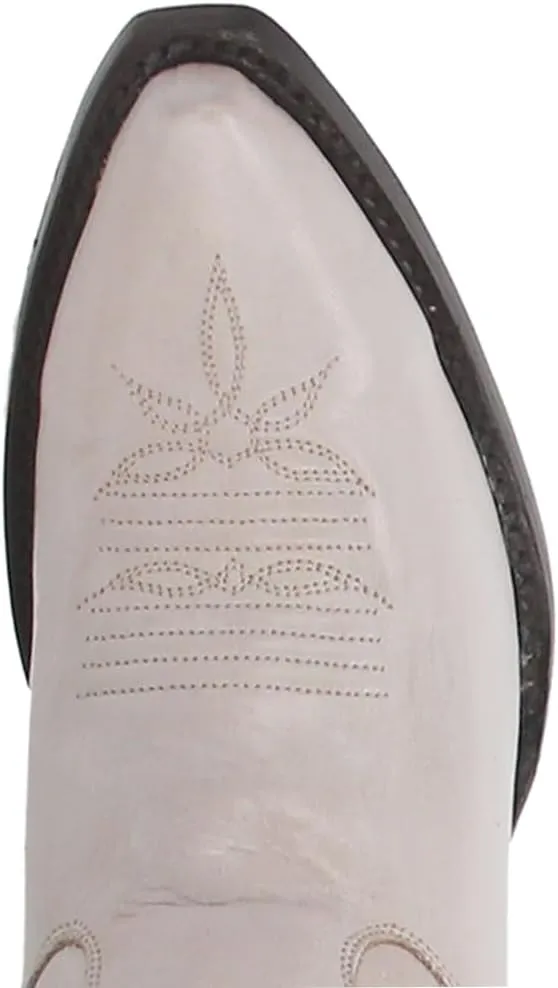 Dan Post Womens Loverly Snip Toe Zippered Casual Boots Over the Knee High Heel 3" & Up - White