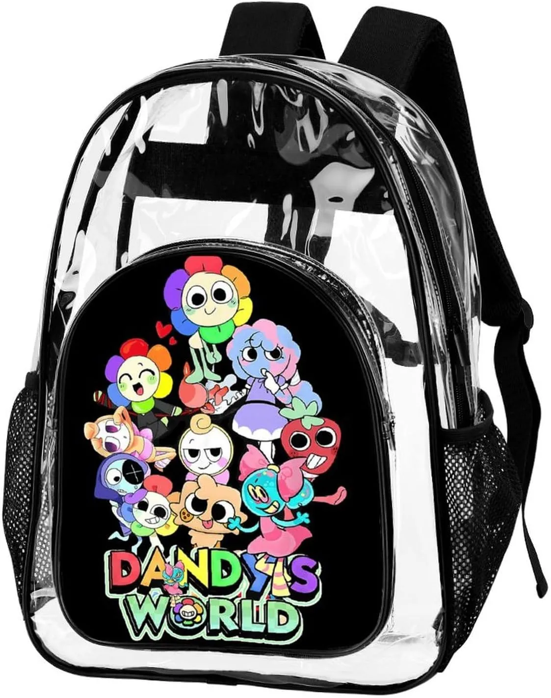 Dandys World Transparent Backpack With Front Pocket Large Capacity Laptop Backpack For Unisex