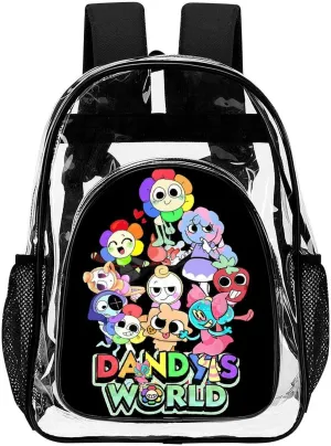 Dandys World Transparent Backpack With Front Pocket Large Capacity Laptop Backpack For Unisex