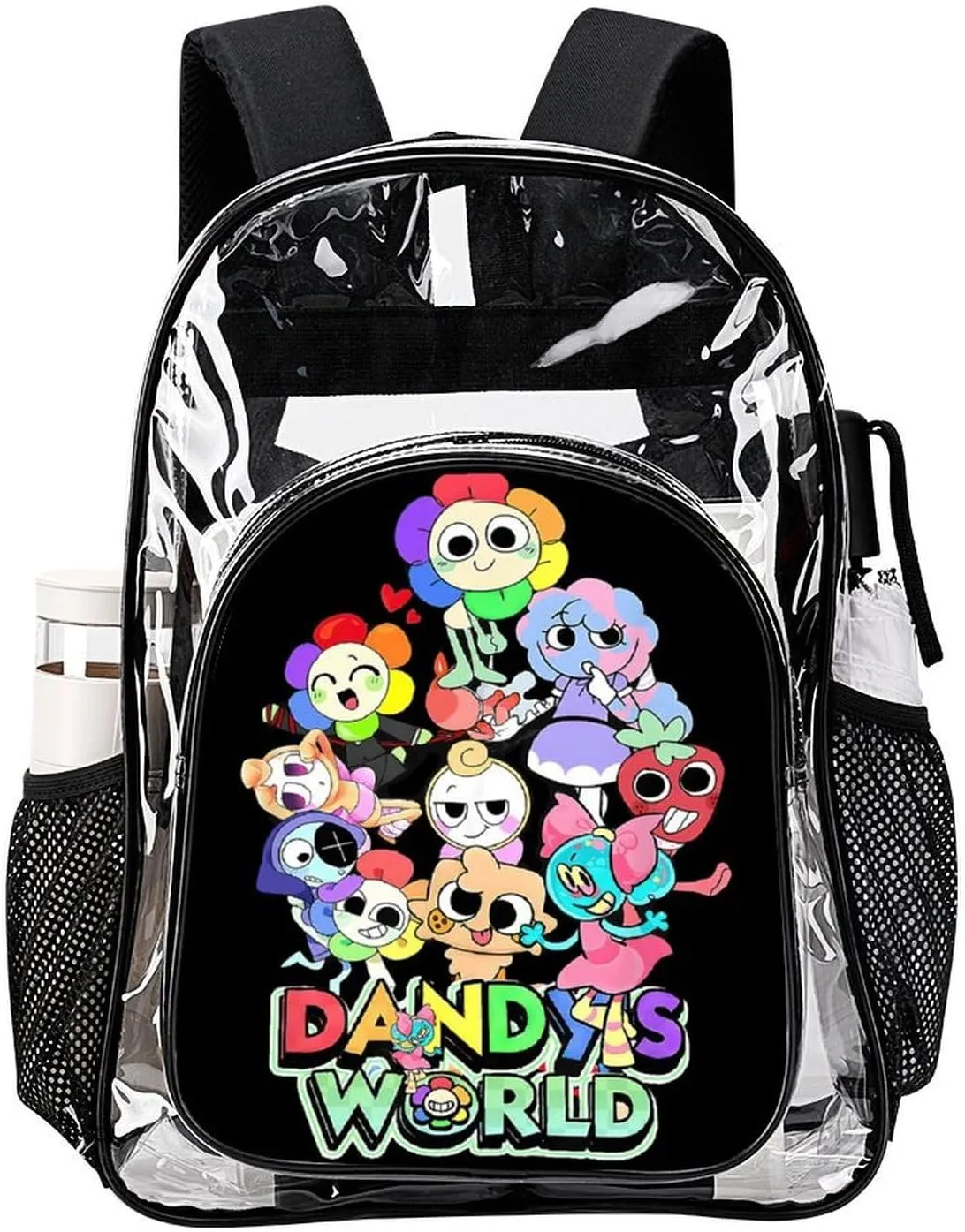 Dandys World Transparent Backpack With Front Pocket Large Capacity Laptop Backpack For Unisex