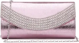 Dasein Womens Clutch Purses Rhinestone Evening Bags Formal Wedding Party Purse Prom Handbags