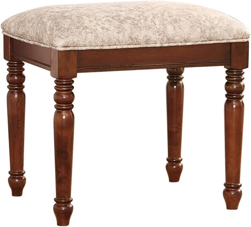 DASHADAO Footstools Stools American Fabric Retro Wood Stool Idyllic Village Dressing Stool Changing His Shoes Stool Living Room (Color:Rubber Color,Size:45 * 35 * 46cm)