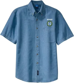 Daylight Sales BNSF Intermodal Logo Short Sleeve Shirt Khaki Adult 2XL [den03SS]