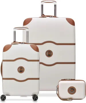 DELSEY PARIS Chatelet Air 2.0 Hardside Luggage with Spinner Wheels, Angora, 3 Piece Set (20/28/Crossbody)