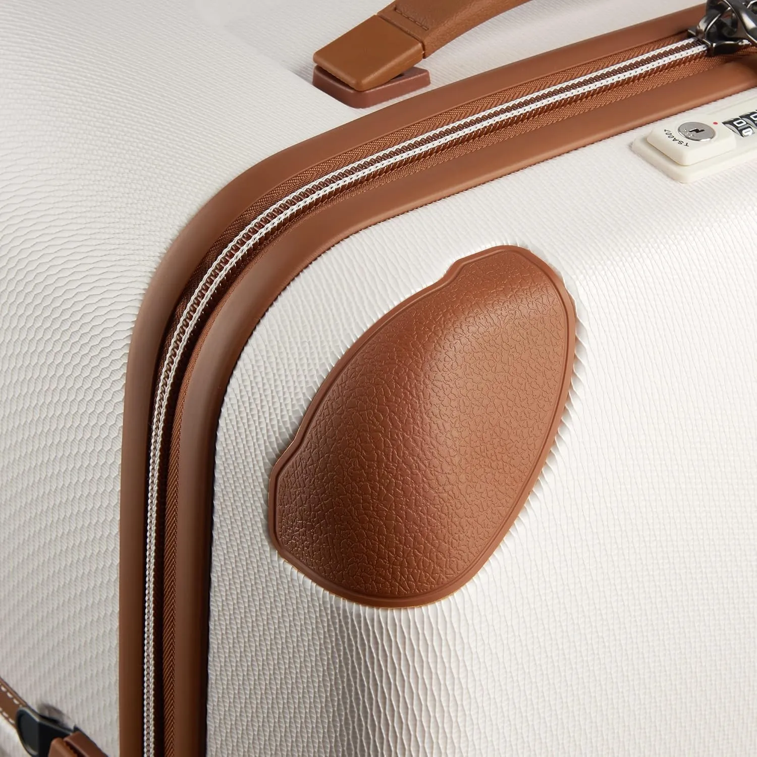 DELSEY PARIS Chatelet Air 2.0 Hardside Luggage with Spinner Wheels, Angora, 3 Piece Set (20/28/Crossbody)