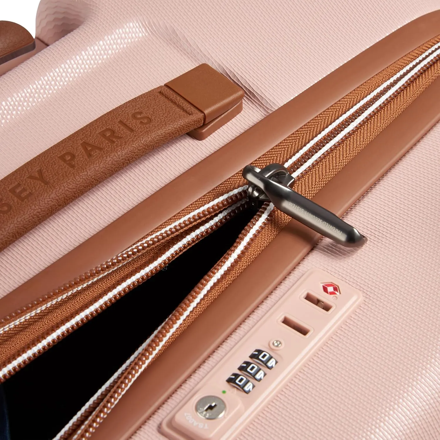 DELSEY PARIS Chatelet Air 2.0 Hardside Luggage with Spinner Wheels, Blush Pink, Checked-Large 28 Inch