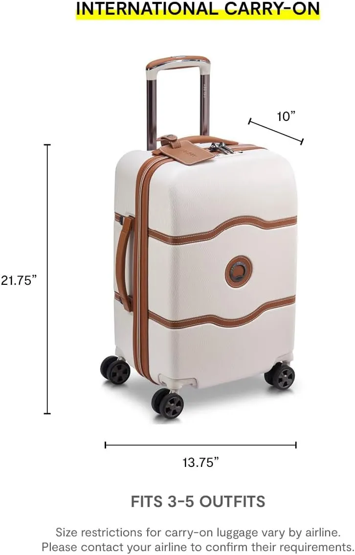DELSEY PARIS Chatelet Air 2.0 Hardside Luggage with Spinner Wheels, Chocolate Brown, Carry on 19 Inch