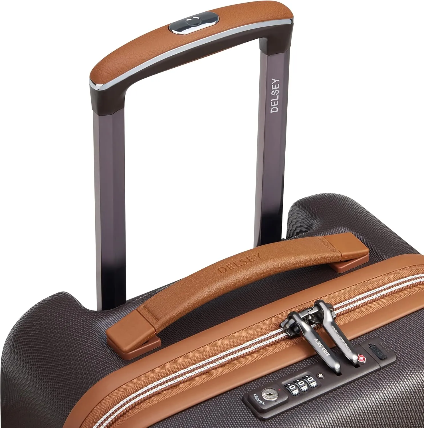 DELSEY PARIS Chatelet Air 2.0 Hardside Luggage with Spinner Wheels, Chocolate Brown, Carry on 19 Inch