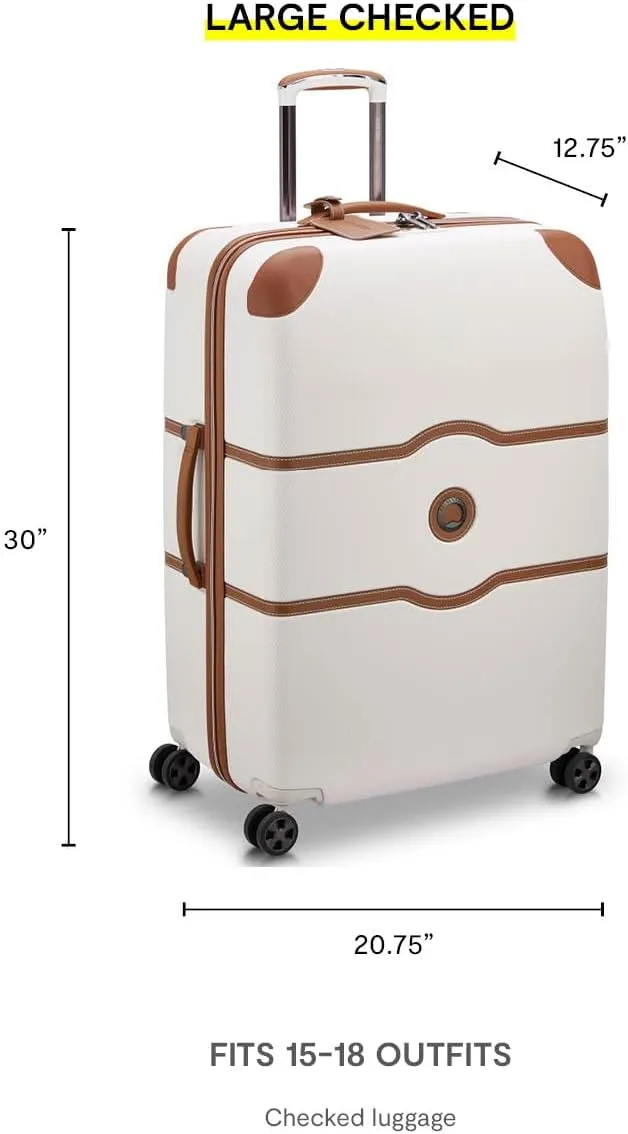 DELSEY PARIS Chatelet Air 2.0 Hardside Luggage with Spinner Wheels, Navy, Checked-Large 28 Inch