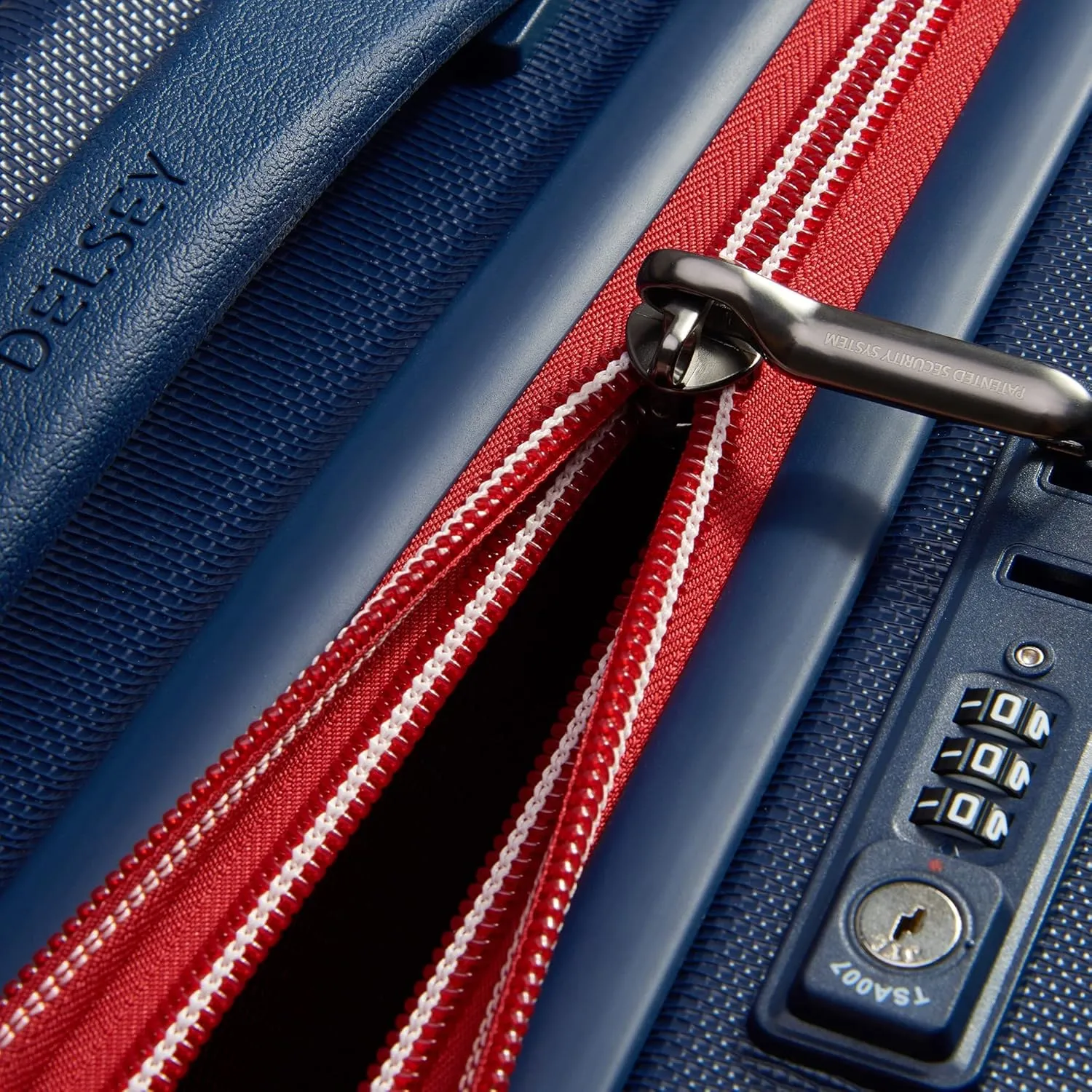 DELSEY PARIS Chatelet Air 2.0 Hardside Luggage with Spinner Wheels, Navy, Checked-Large 28 Inch