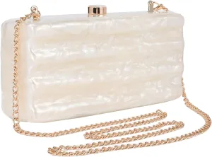 Designer Handbags Clutch Purse, Mini Acrylic Shoulder Clubbing Outfits For Women Evening Clutch Pearl Phone Bag