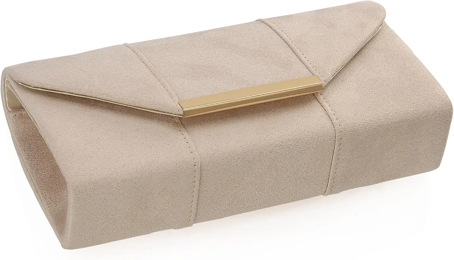 Dexmay Women Faux Suede Envelope Clutch Purse Evening Velvet Handbag Foldover Shoulder Crossbody Bag