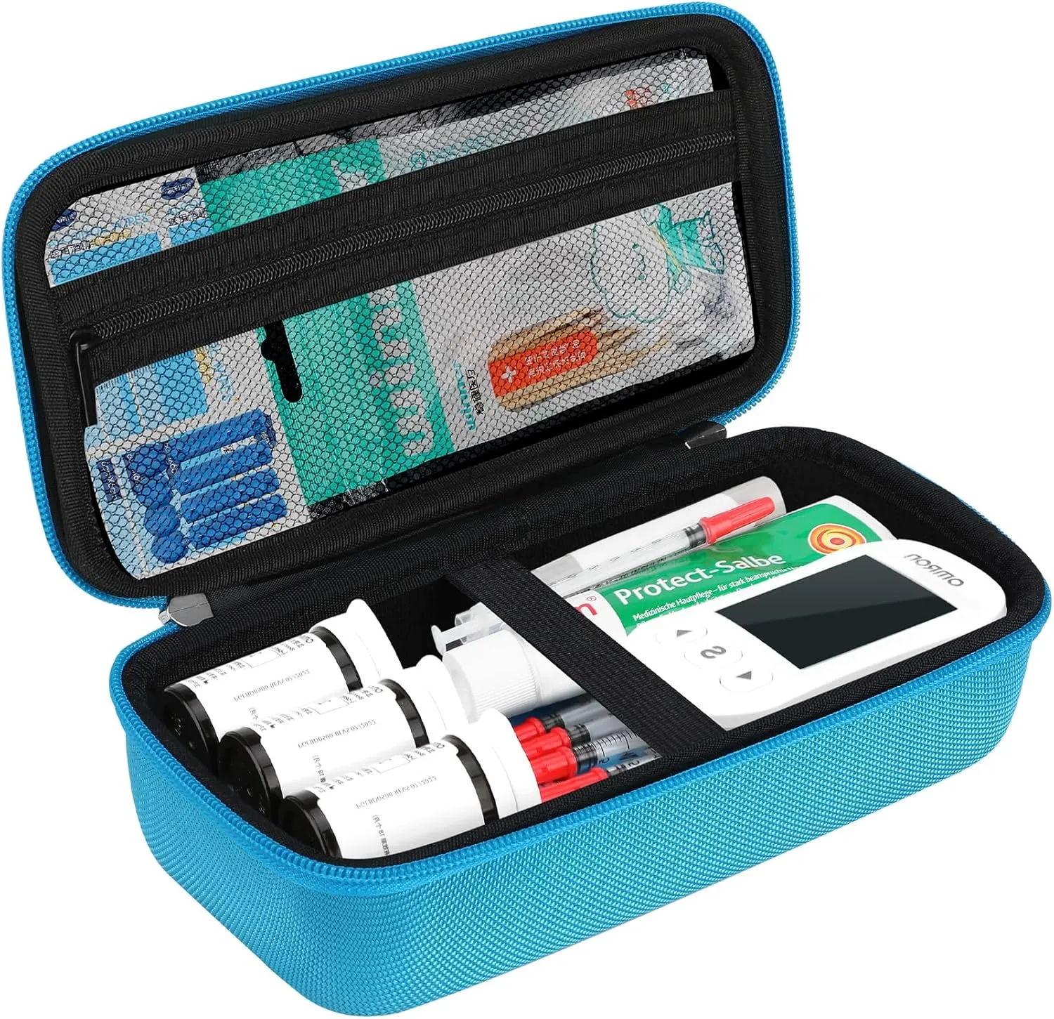 Diabetic Travel Case for Supplies, Portable Diabetes Carrying Case for Glucose Monitor, Insulin Pens, Test Strips, and Lancets Diabetes Travel Case for Diabetic Supplies (Case Only)