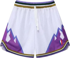 DIOTSR Mens Basketball Shorts Casual Retro Graphic Shorts Athletic Running Shorts Streetwear Designer Shorts with Pockets