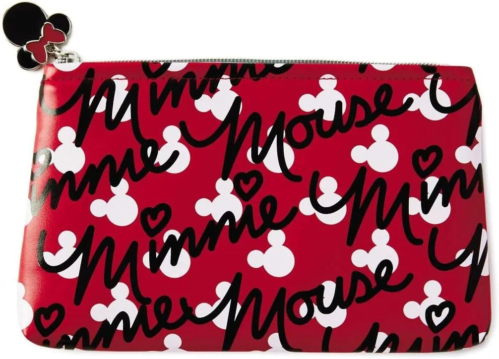 Disney Minnie Mouse Faux Leather Zippered Pouch
