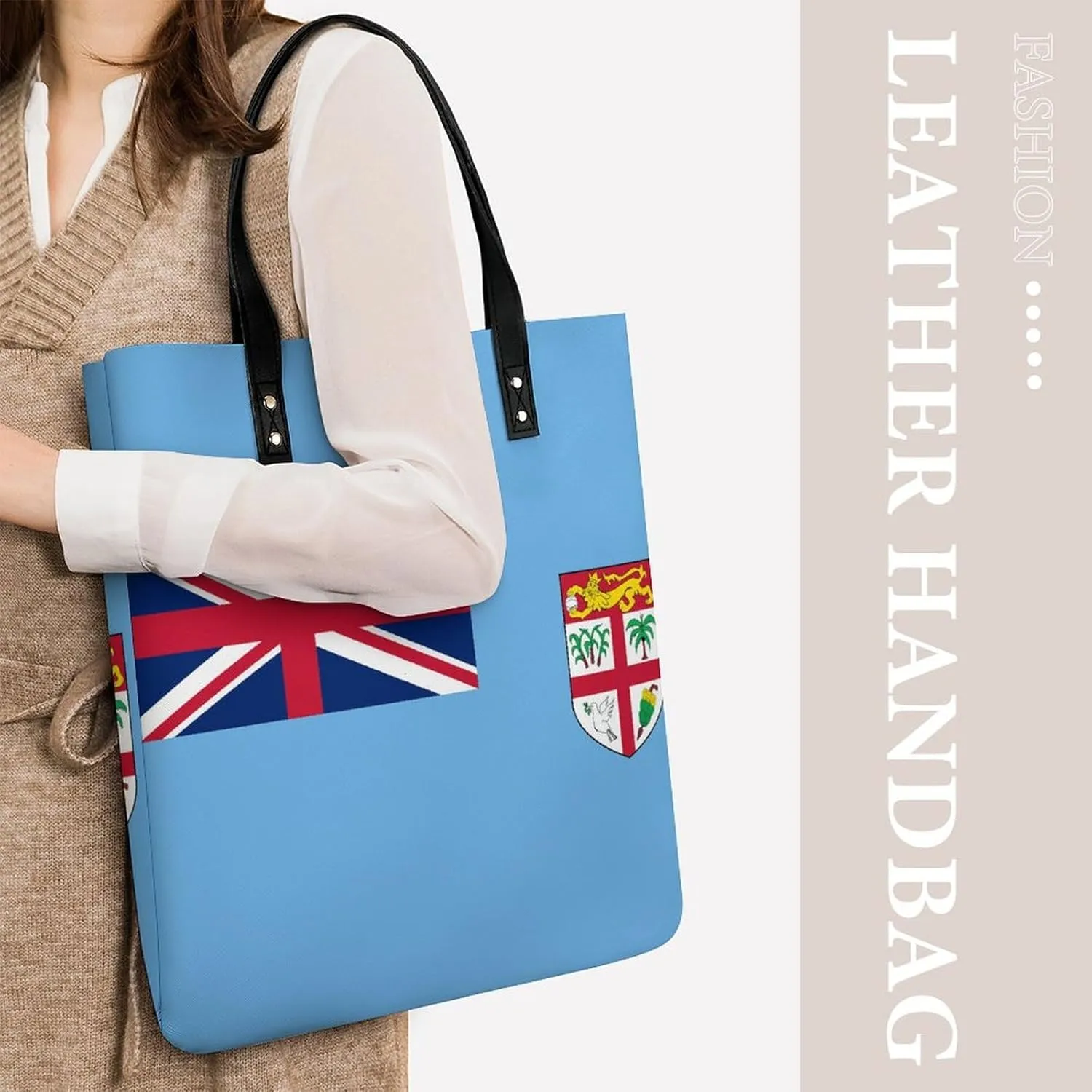Djibouti Flag Women's Fashionable Leather Tote Bag Versatile Purse for Work and Leisure