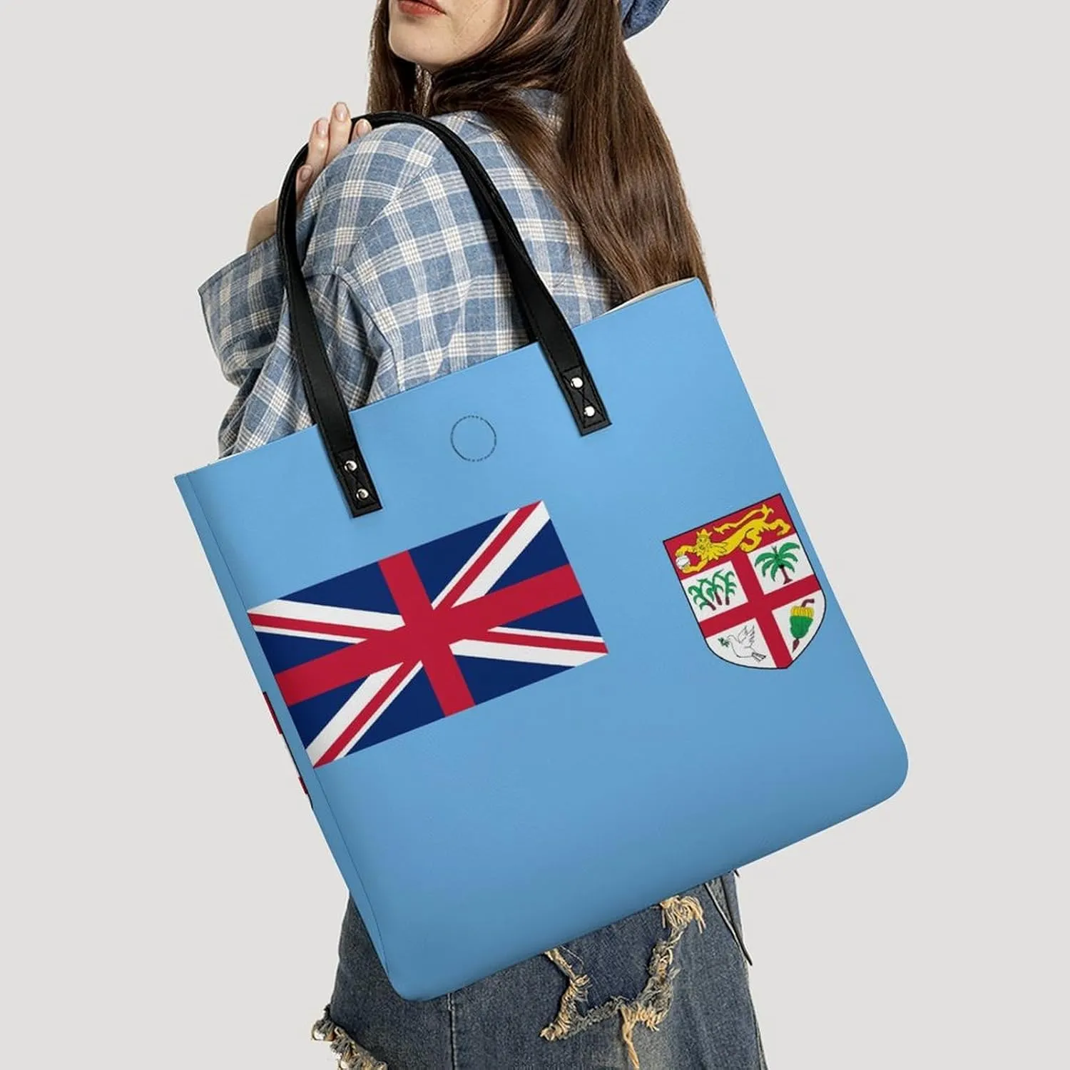 Djibouti Flag Women's Fashionable Leather Tote Bag Versatile Purse for Work and Leisure