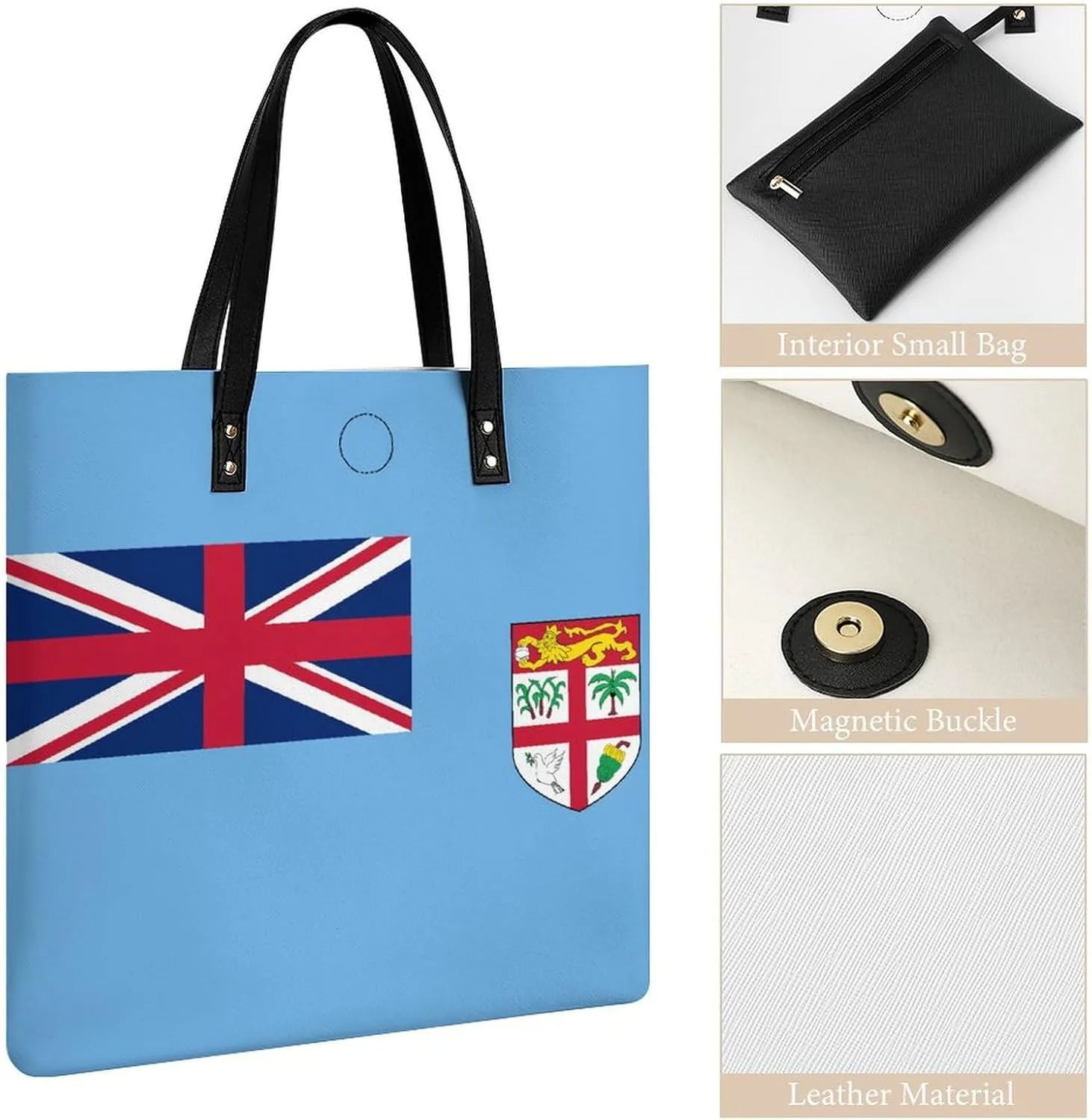 Djibouti Flag Women's Fashionable Leather Tote Bag Versatile Purse for Work and Leisure