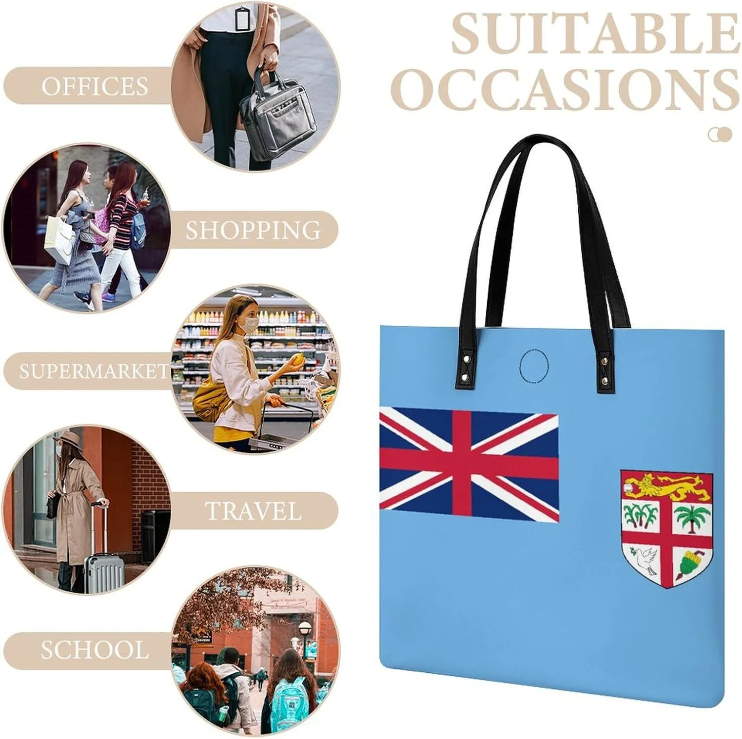 Djibouti Flag Women's Fashionable Leather Tote Bag Versatile Purse for Work and Leisure